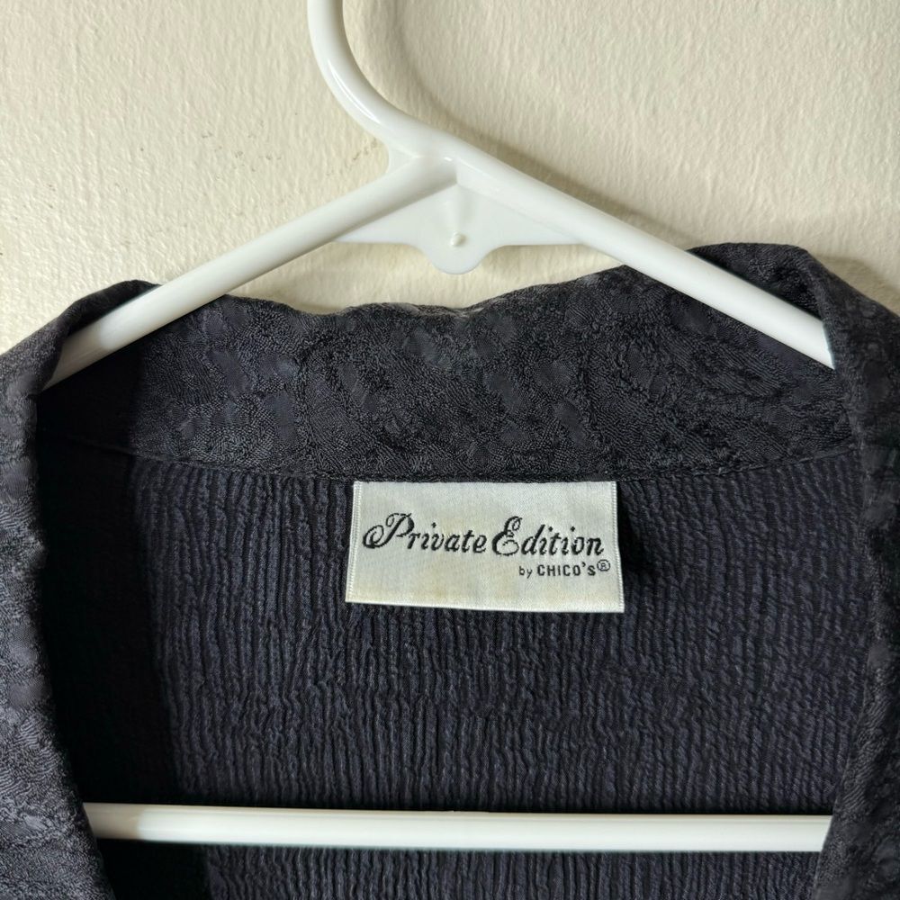 Chicos Private Edition Black Patchwork Lagenlook … - image 3